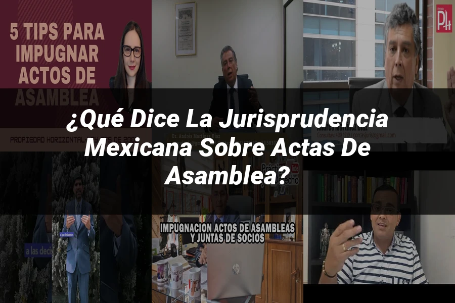 "¿Qué Dice la Jurisprudencia Mexicana sobre Actas de Asamblea?"
