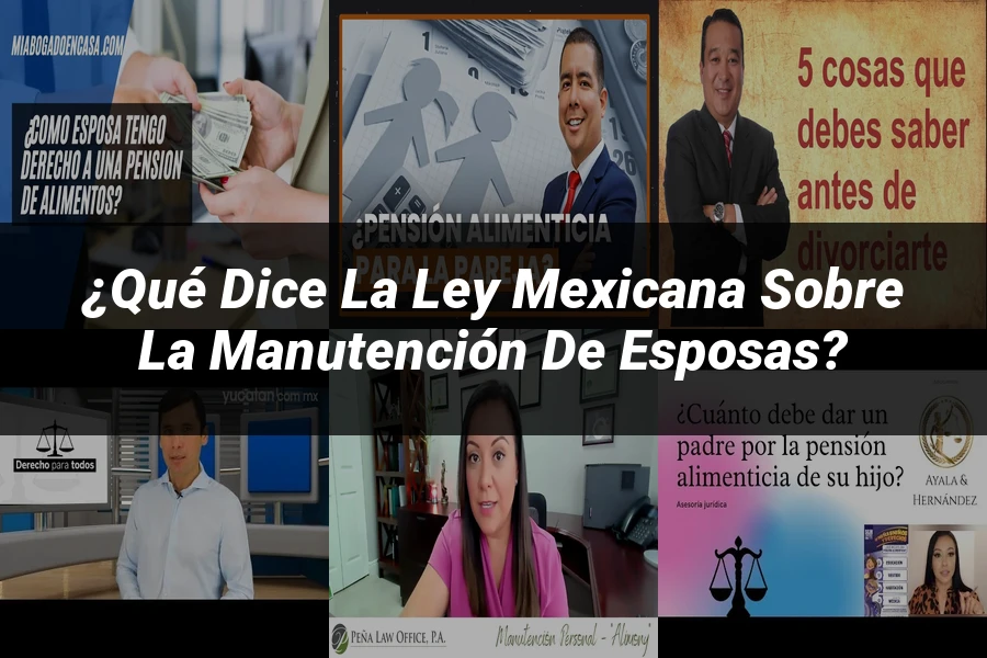 "¿Qué Dice la Ley Mexicana sobre la Manutención de Esposas?"