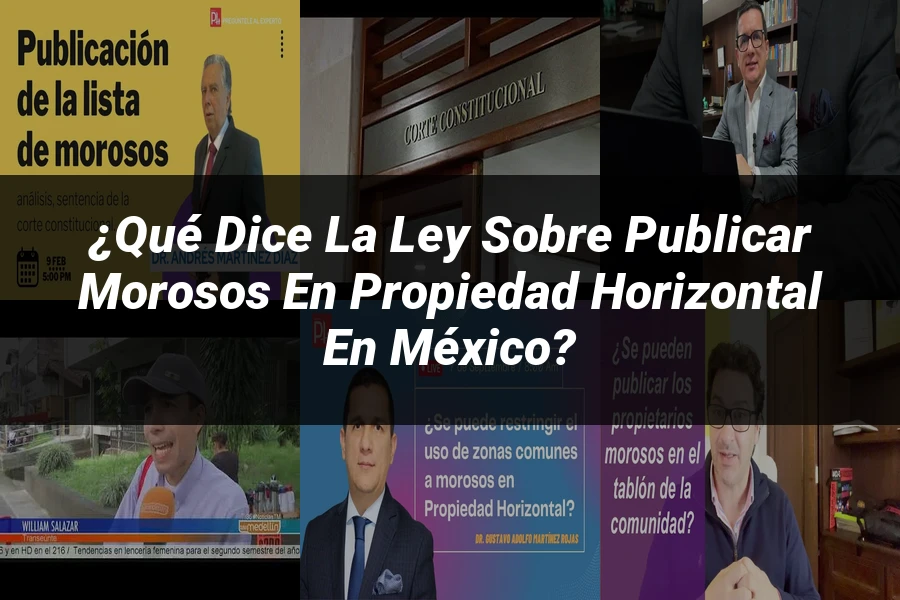 "¿Qué Dice la Ley sobre Publicar Morosos en Propiedad Horizontal en México?"