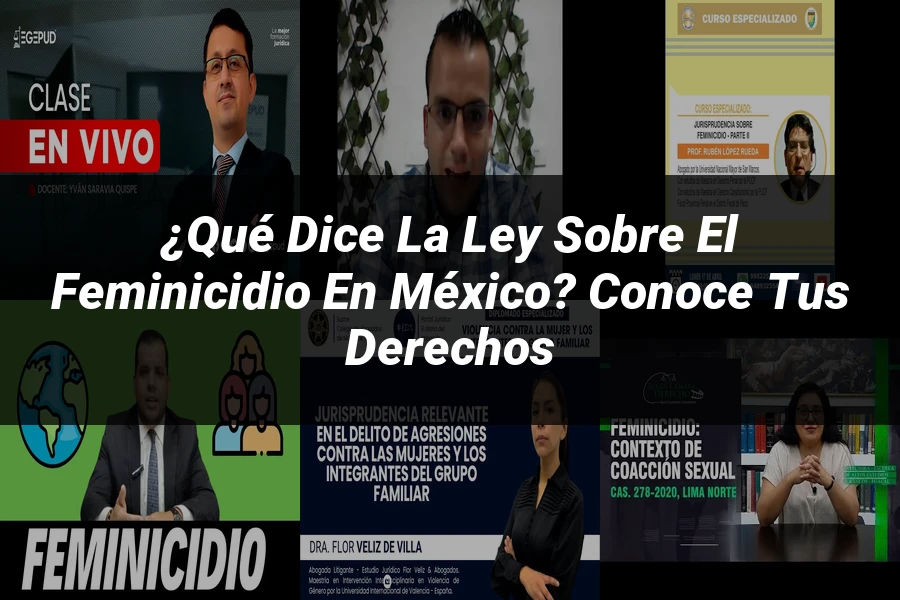 "¿Qué Dice la Ley sobre el Feminicidio en México? Conoce tus Derechos"