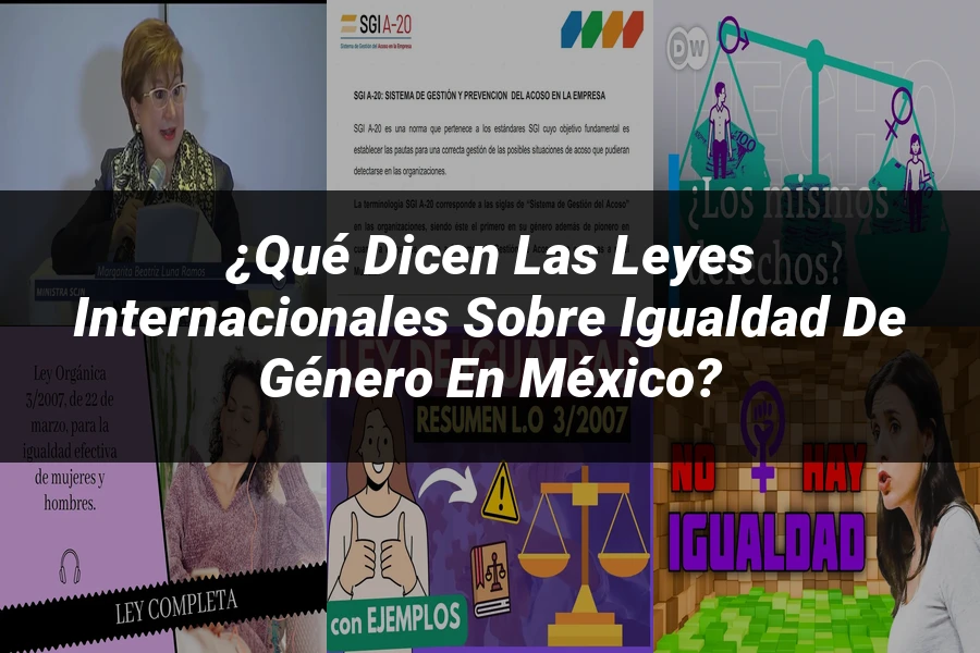 "¿Qué Dicen las Leyes Internacionales sobre Igualdad de Género en México?"