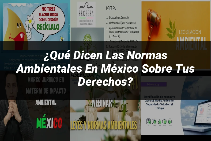 "¿Qué Dicen las Normas Ambientales en México sobre tus Derechos?"