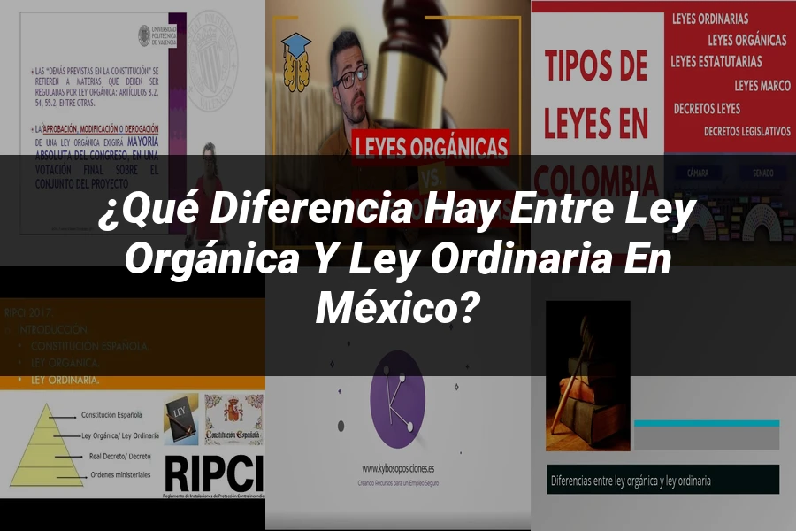 "¿Qué Diferencia Hay Entre Ley Orgánica y Ley Ordinaria en México?"