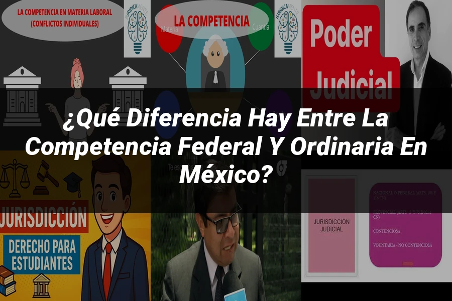 "¿Qué Diferencia Hay Entre la Competencia Federal y Ordinaria en México?"