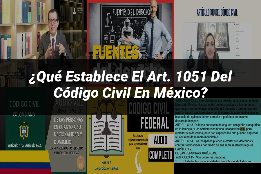 "¿Qué Establece el Art. 1051 del Código Civil en México?"