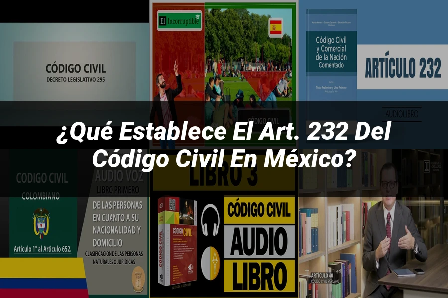 "¿Qué Establece el Art. 232 del Código Civil en México?"