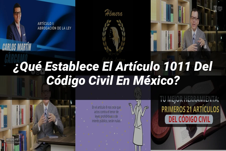 "¿Qué Establece el Artículo 1011 del Código Civil en México?"