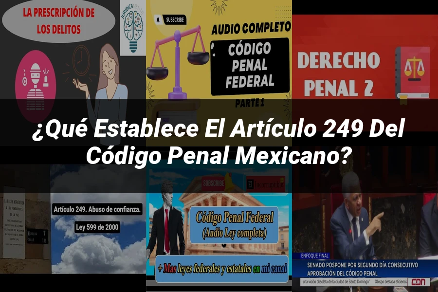 "¿Qué Establece el Artículo 249 del Código Penal Mexicano?"