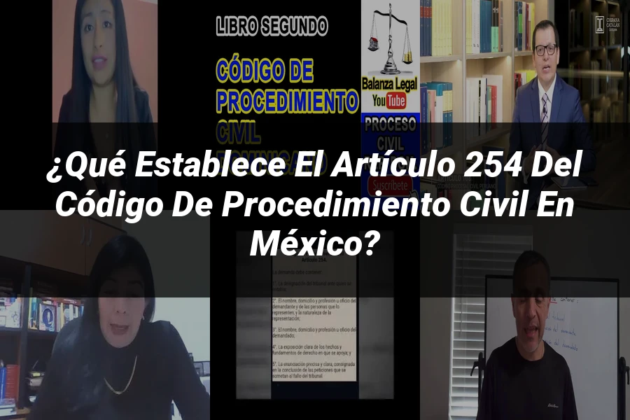 "¿Qué Establece el Artículo 254 del Código de Procedimiento Civil en México?"