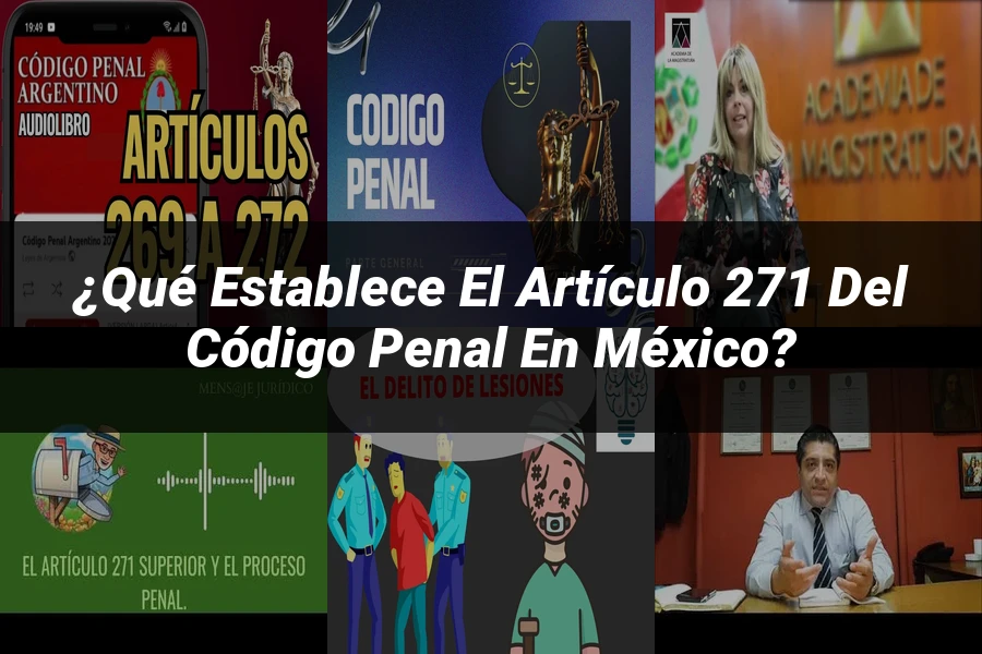 "¿Qué Establece el Artículo 271 del Código Penal en México?"