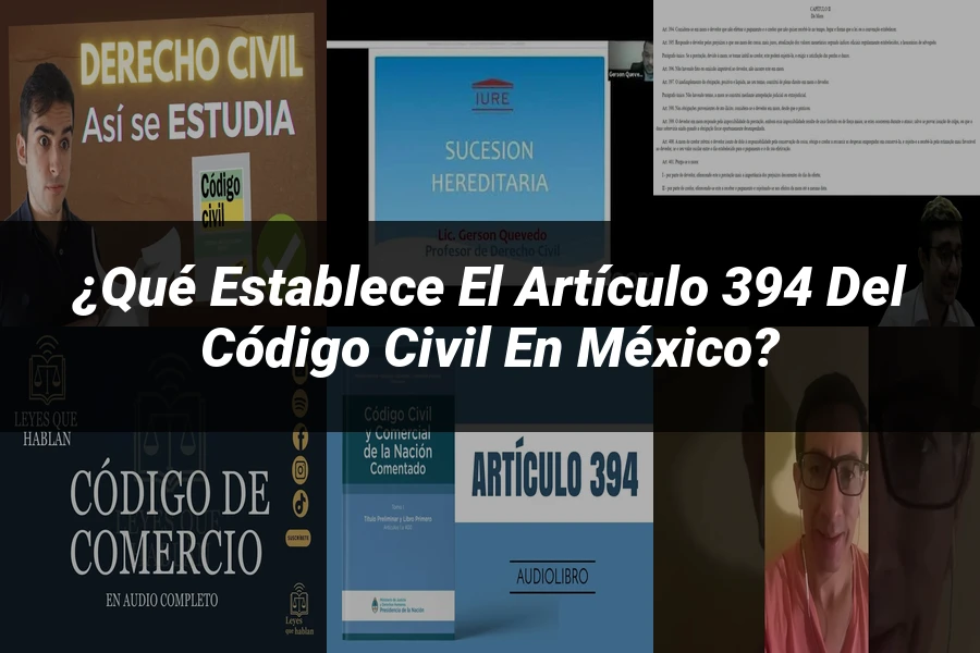 "¿Qué Establece el Artículo 394 del Código Civil en México?"