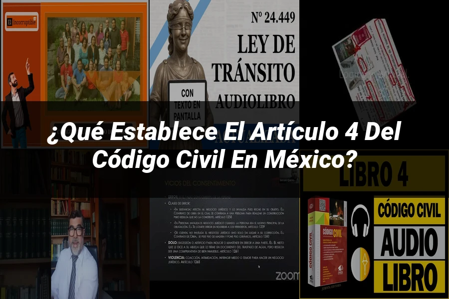 "¿Qué Establece el Artículo 4 del Código Civil en México?"