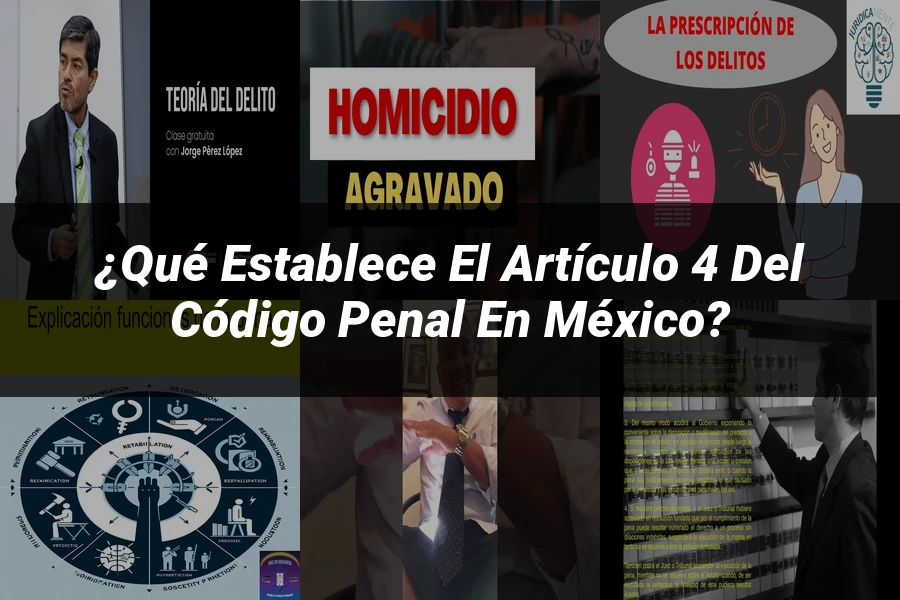 "¿Qué Establece el Artículo 4 del Código Penal en México?"