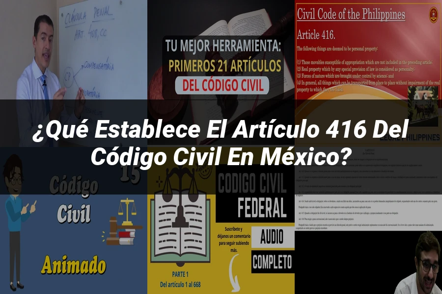 "¿Qué Establece el Artículo 416 del Código Civil en México?"