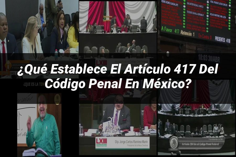 "¿Qué Establece el Artículo 417 del Código Penal en México?"