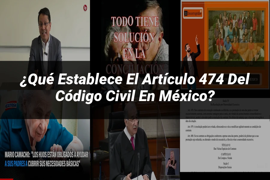 "¿Qué Establece el Artículo 474 del Código Civil en México?"