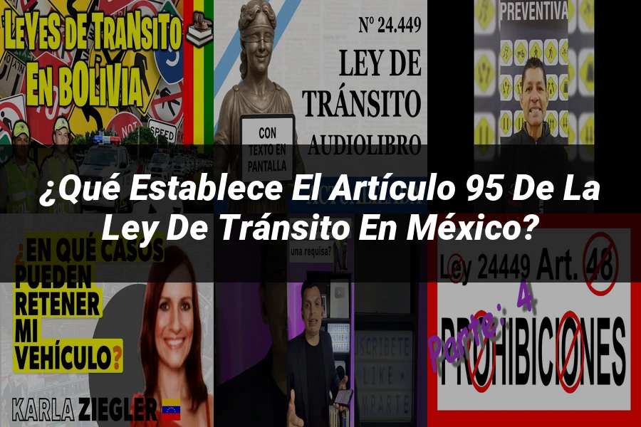 "¿Qué Establece el Artículo 95 de la Ley de Tránsito en México?"