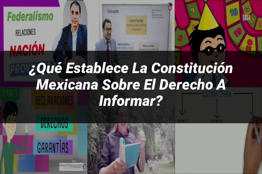 "¿Qué Establece la Constitución Mexicana sobre el Derecho a Informar?"
