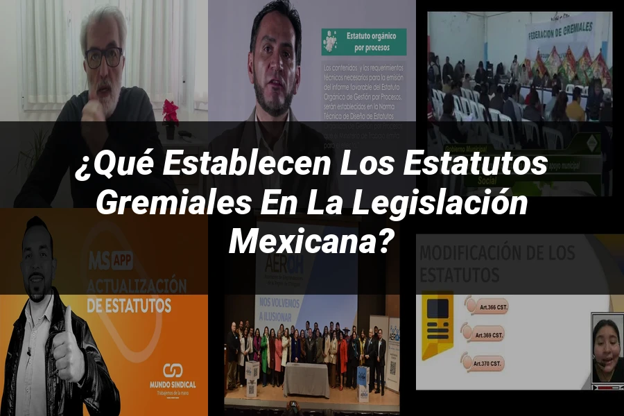 "¿Qué Establecen los Estatutos Gremiales en la Legislación Mexicana?"