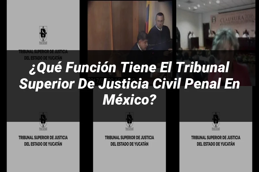 "¿Qué Función Tiene el Tribunal Superior de Justicia Civil Penal en México?"