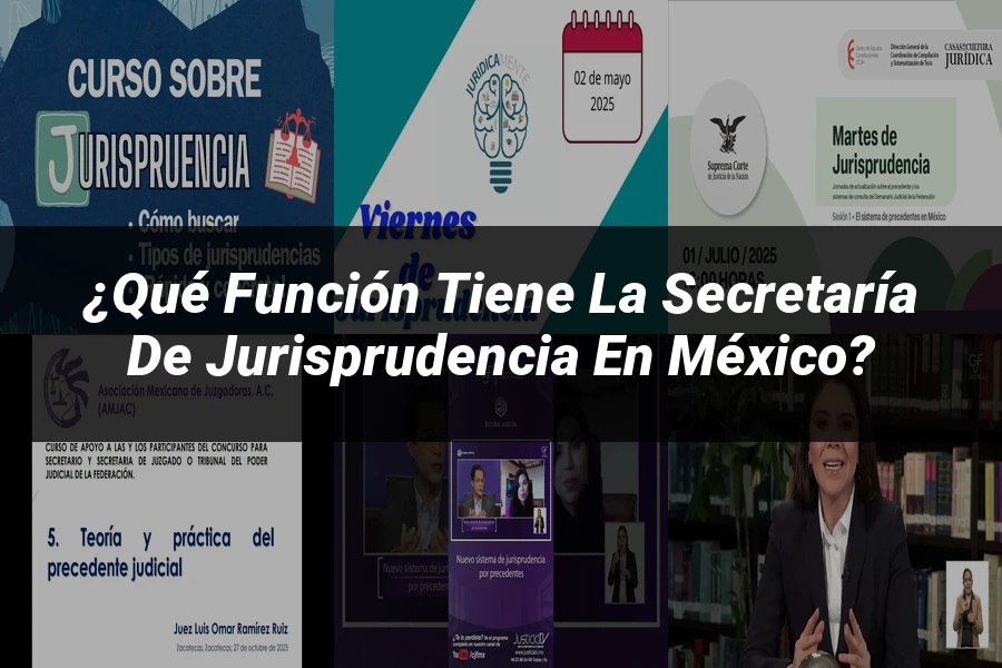 "¿Qué Función Tiene la Secretaría de Jurisprudencia en México?"