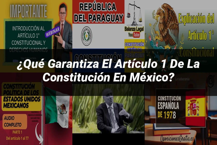 "¿Qué Garantiza el Artículo 1 de la Constitución en México?"