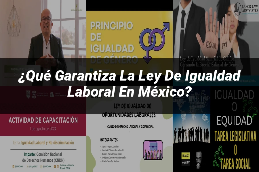 "¿Qué Garantiza la Ley de Igualdad Laboral en México?"