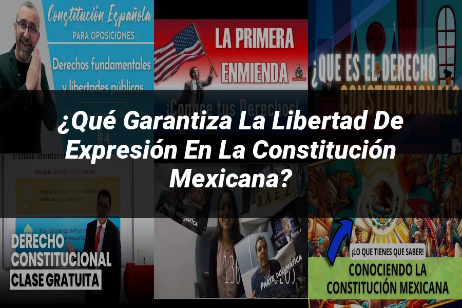 "¿Qué Garantiza la Libertad de Expresión en la Constitución Mexicana?"