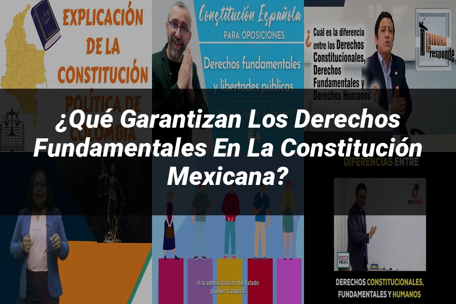 "¿Qué Garantizan los Derechos Fundamentales en la Constitución Mexicana?"