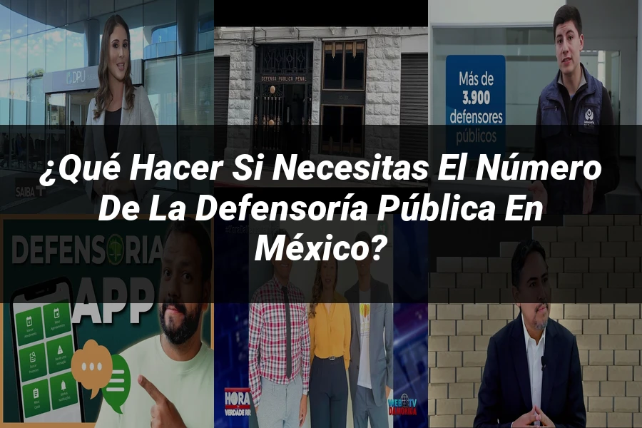 "¿Qué Hacer Si Necesitas el Número de la Defensoría Pública en México?"