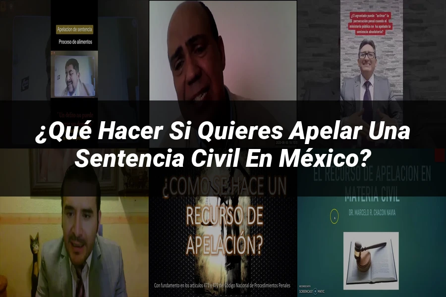 "¿Qué Hacer Si Quieres Apelar una Sentencia Civil en México?"