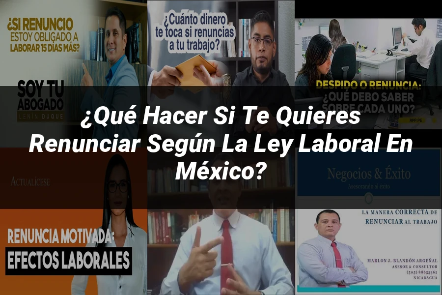 "¿Qué Hacer Si Te Quieres Renunciar Según la Ley Laboral en México?"