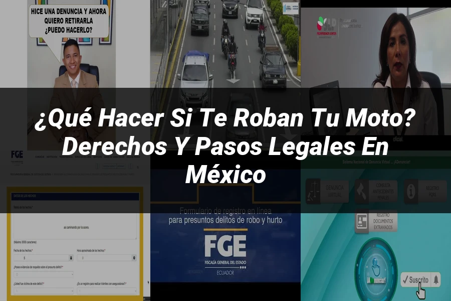 "¿Qué Hacer Si Te Roban Tu Moto? Derechos y Pasos Legales en México