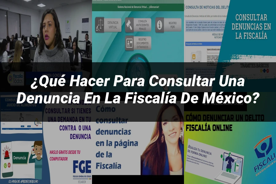 "¿Qué Hacer para Consultar una Denuncia en la Fiscalía de México?"