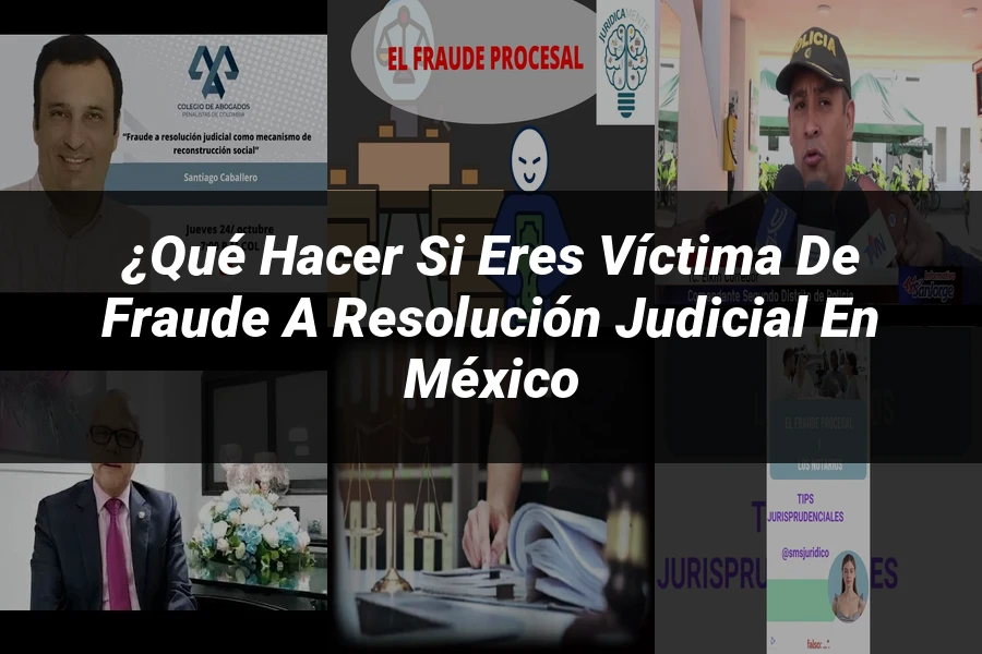 "¿Qué Hacer si Eres Víctima de Fraude a Resolución Judicial en México