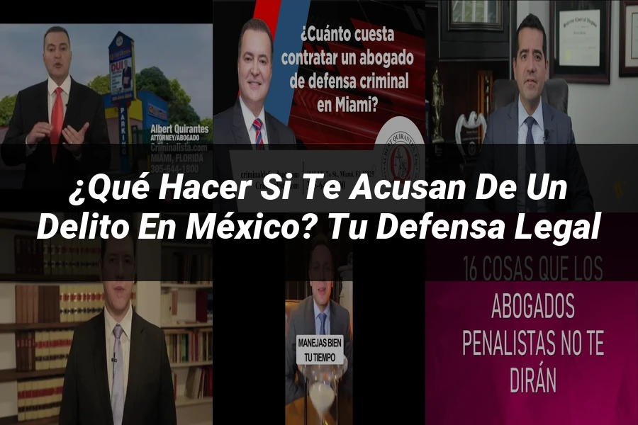 "¿Qué Hacer si Te Acusan de un Delito en México? Tu Defensa Legal"