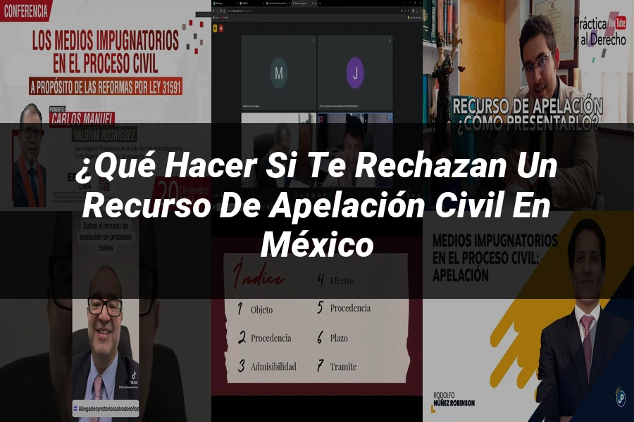 "¿Qué Hacer si Te Rechazan un Recurso de Apelación Civil en México