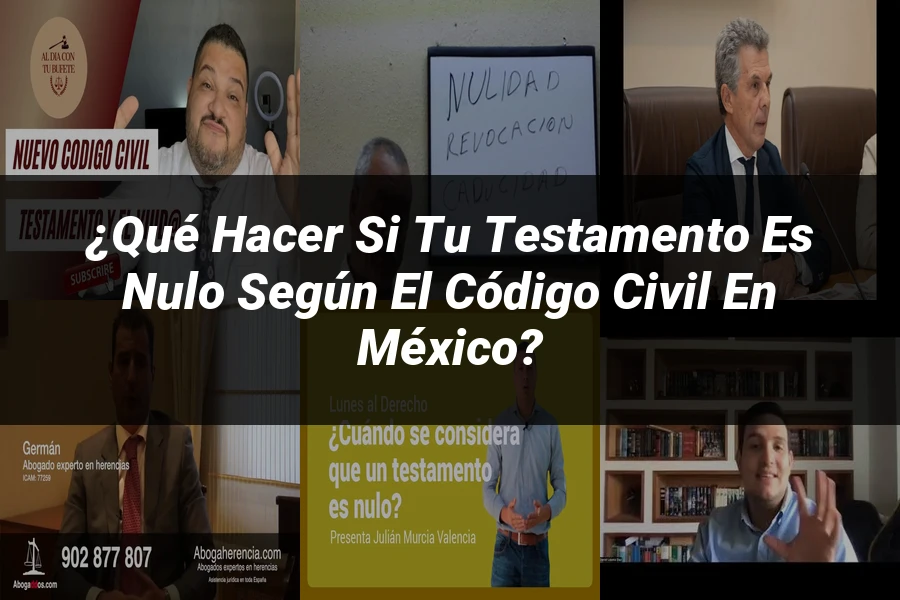"¿Qué Hacer si Tu Testamento es Nulo según el Código Civil en México?"