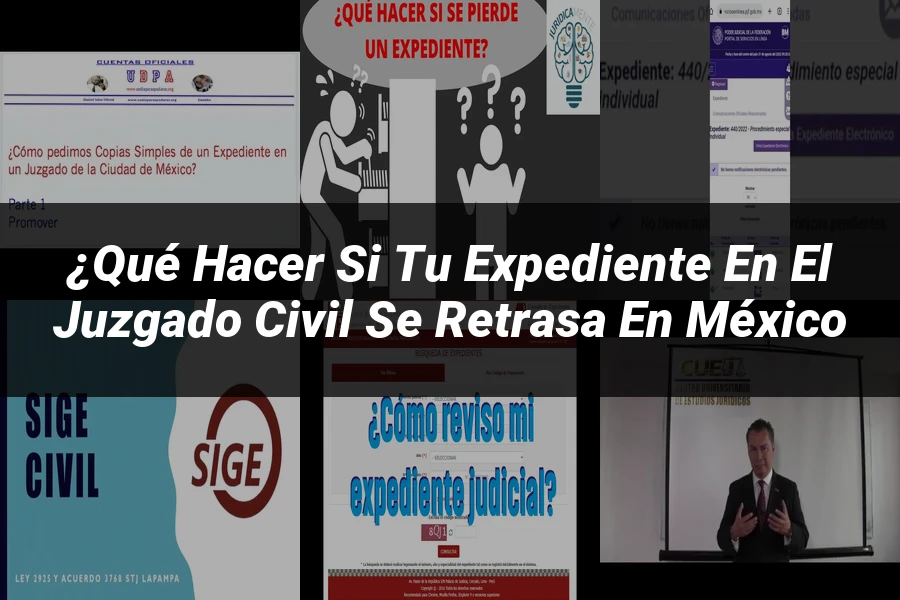 "¿Qué Hacer si tu Expediente en el Juzgado Civil se Retrasa en México