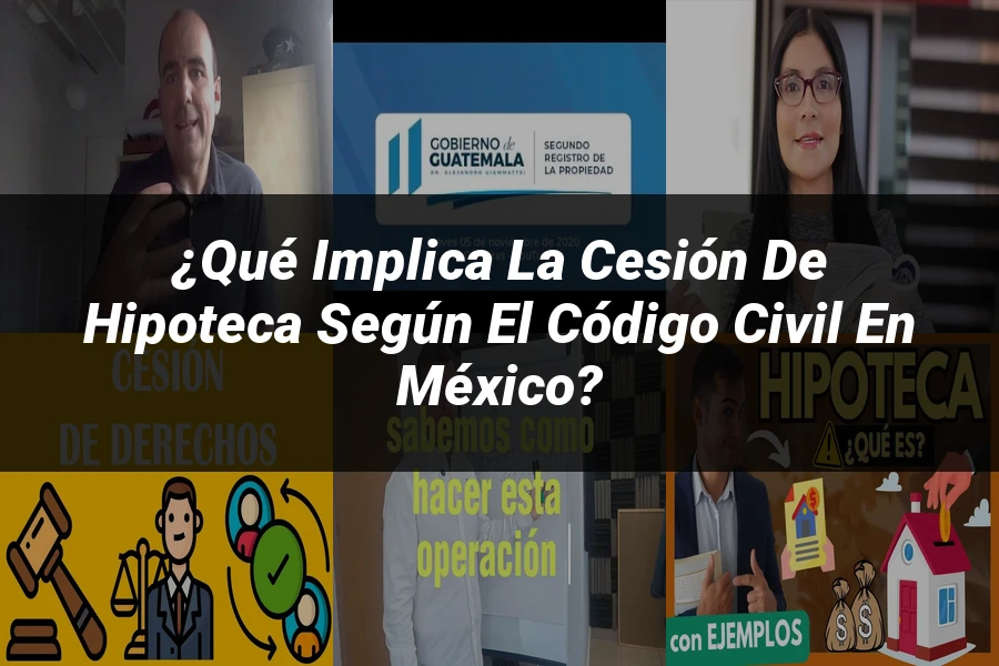 "¿Qué Implica la Cesión de Hipoteca según el Código Civil en México?"