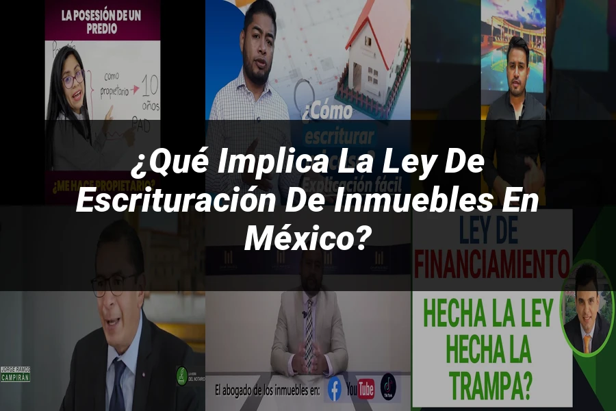 "¿Qué Implica la Ley de Escrituración de Inmuebles en México?"