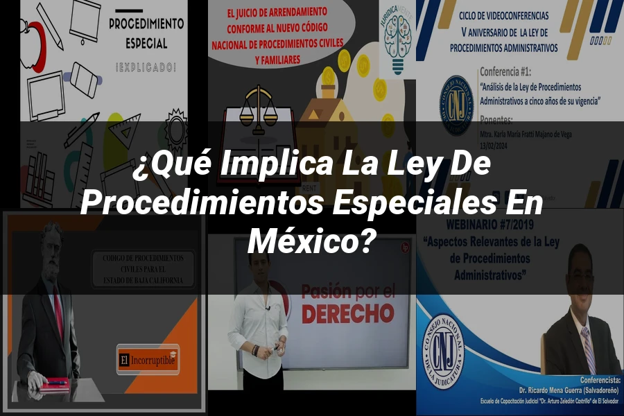 "¿Qué Implica la Ley de Procedimientos Especiales en México?"