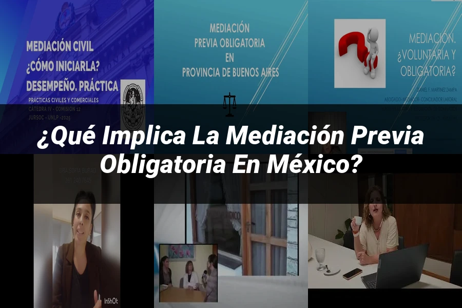 "¿Qué Implica la Mediación Previa Obligatoria en México?"