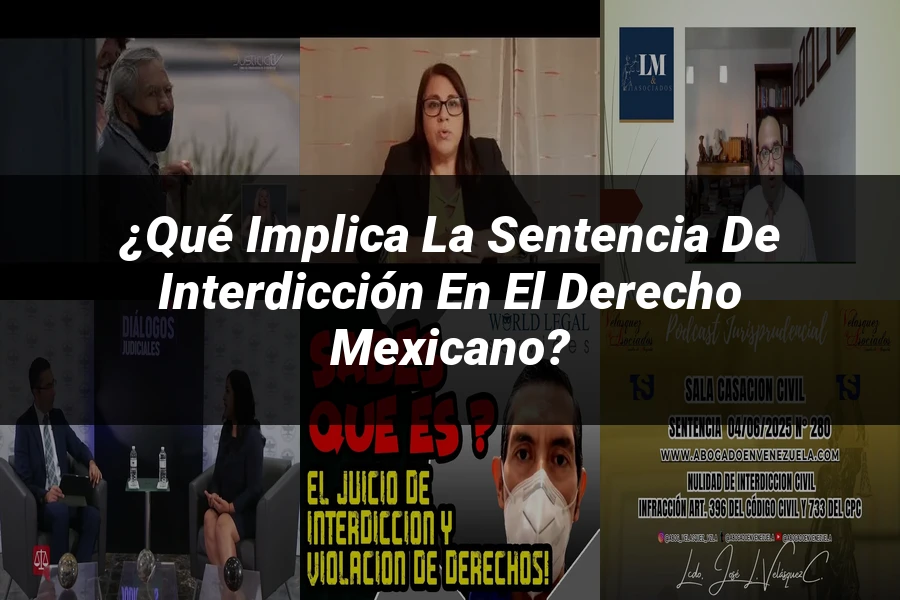 "¿Qué Implica la Sentencia de Interdicción en el Derecho Mexicano?"