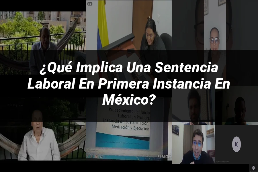 "¿Qué Implica una Sentencia Laboral en Primera Instancia en México?"
