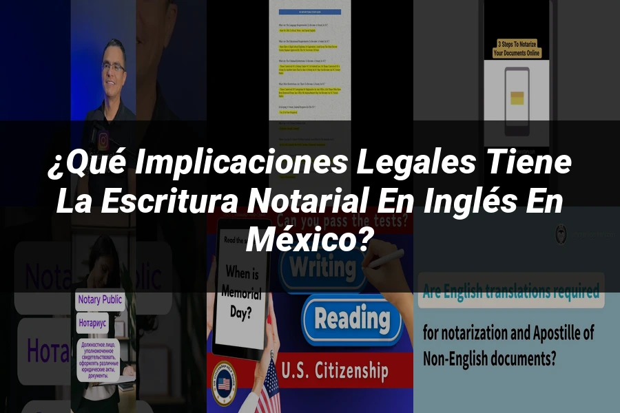 "¿Qué Implicaciones Legales Tiene la Escritura Notarial en Inglés en México?"