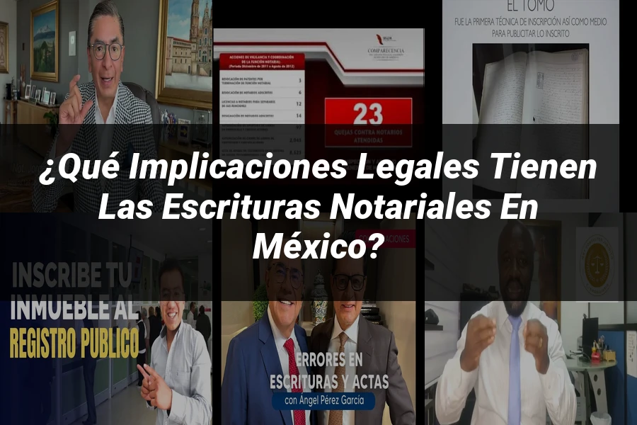 "¿Qué Implicaciones Legales Tienen las Escrituras Notariales en México?"
