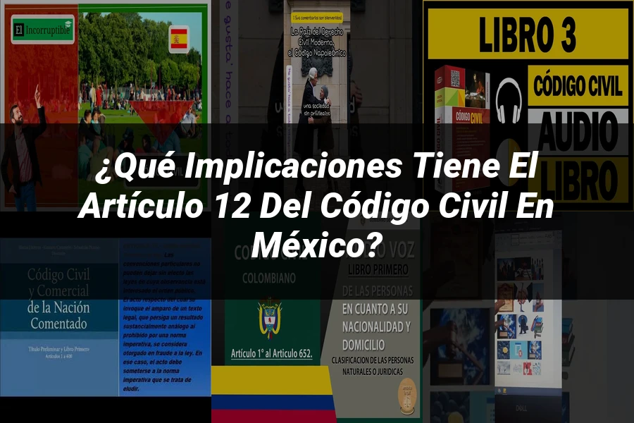 "¿Qué Implicaciones Tiene el Artículo 12 del Código Civil en México?"