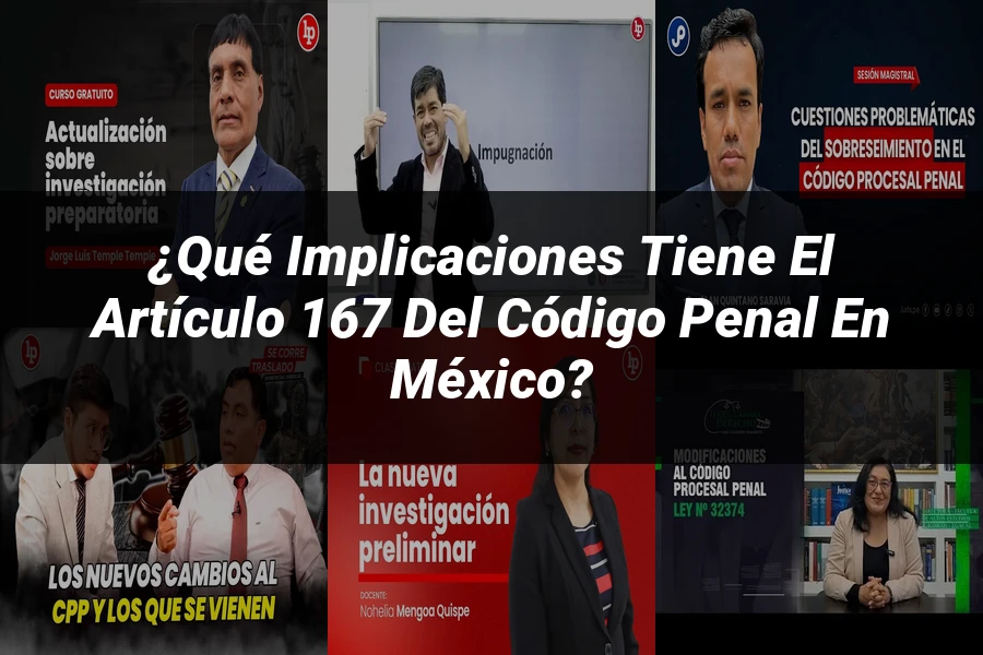 "¿Qué Implicaciones Tiene el Artículo 167 del Código Penal en México?"