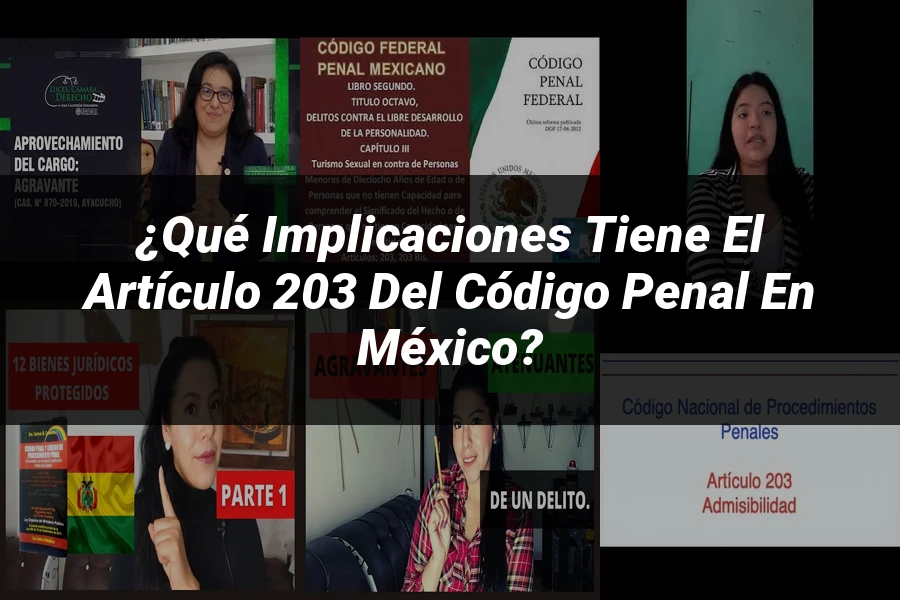 "¿Qué Implicaciones Tiene el Artículo 203 del Código Penal en México?"